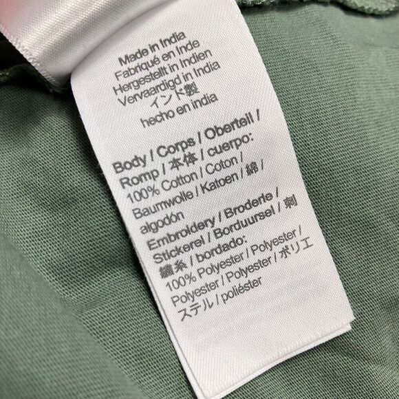 J Crew Top Women’s M Green Long-sleeve Eyelet Ruffle Cotton BN638 Modest Dainty - Picture 8 of 13